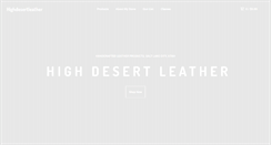 Desktop Screenshot of highdesertleather.com
